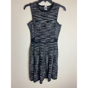 Missoni Womens  Knitted A line Y2K Dress Black Grey Size 4 Sleeveless